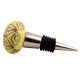 Brown Amarylis Floral Etched Ceramic Wine Stopper